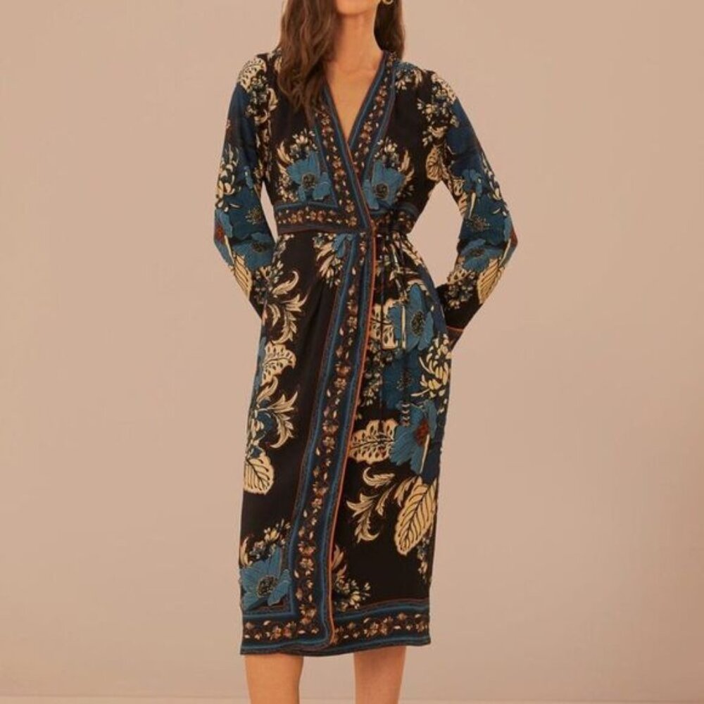 Farm Rio Blossom Tapestry Midi Dress
